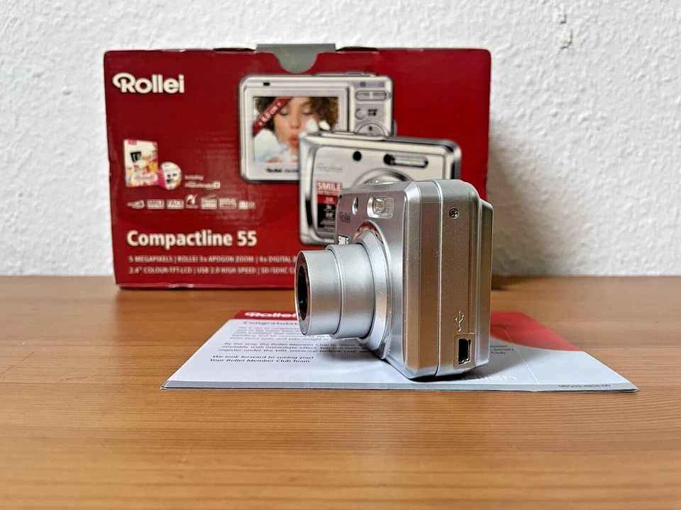 Digital Kamera Rollei Compactline 55 - 1 GB Speicherkarte Zubehörpaket OVP - Bild 4 von 4
