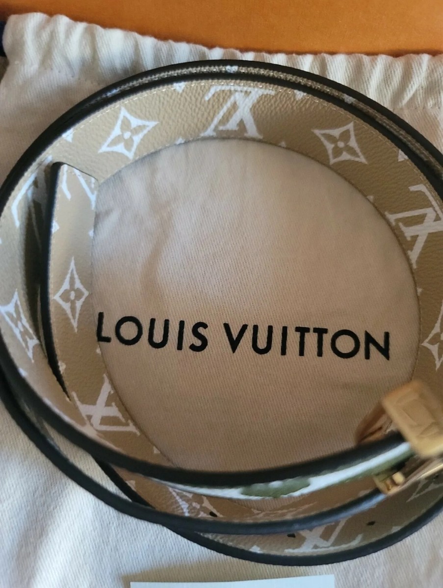 LOUIS VUITTON MONOGRAM GIANT BELT KHAKI BEIGE 30MM, SIZE  display picture 1