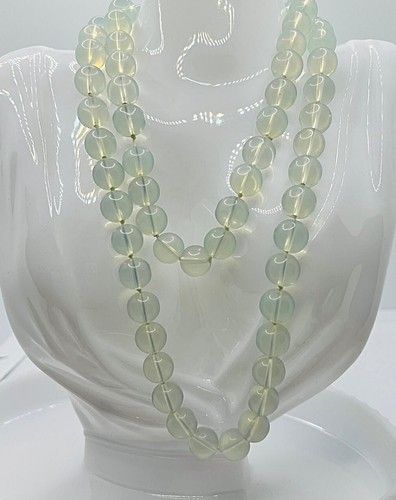 Opalite Gemstone Necklace Round Cut Opalite Gemstone Chain Luxury Piece