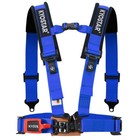 2'' 4-Point Racing Latch and Link Nylon Safety Harness Seat Belt Blue Universal