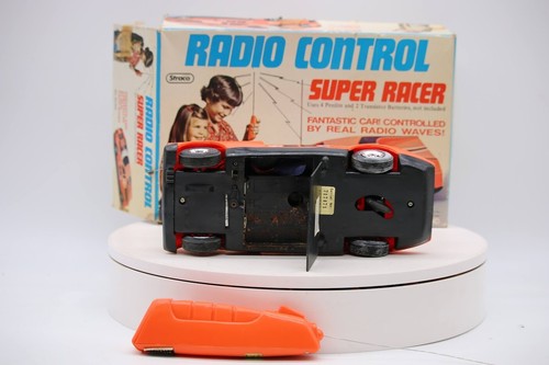 Straco Radio Control Super Racer NO. 739892 Mercedes-Benz C111 Black/Orange VTG - Picture 5 of 6