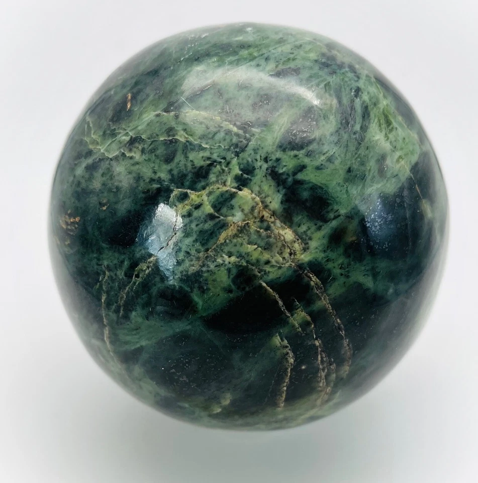 FM1114 Dschungel Serpentin Kugel Edelstein 1,9kg 10,7cm? Jungle - Bild 2 von 3