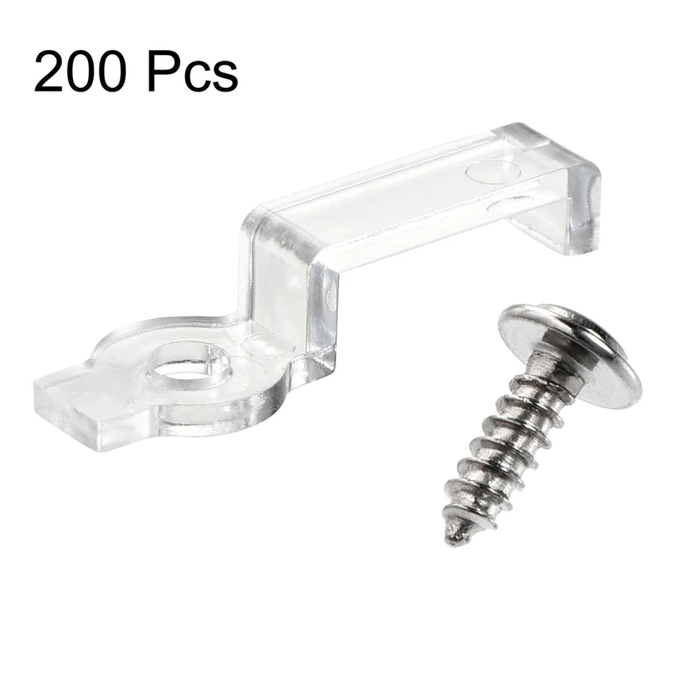 Soportes Fijación Clips para 5050 LED Tira 10mm Impermeable, Nylon, 200pcs - Imagen 3 de 4