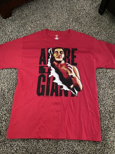 Andre The Giant Red T-shirt Size Large, WWF, WWE