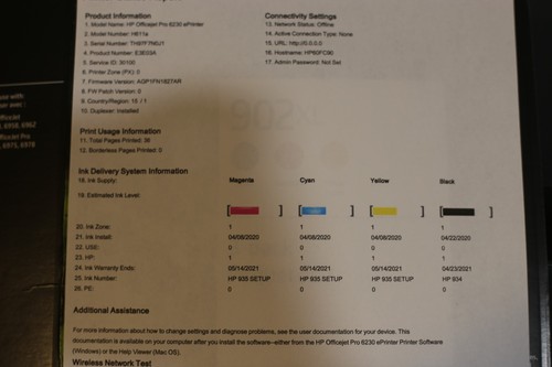 HP Officejet Pro 6230 Mobile Inkjet Printer WiFi . Tested and powers On - Afbeelding 11 van 13