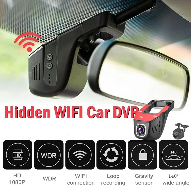 Hidden Dash Cam Car DVR Camera Wifi APP 1080P Night USE G-sensor Dashcam  Video