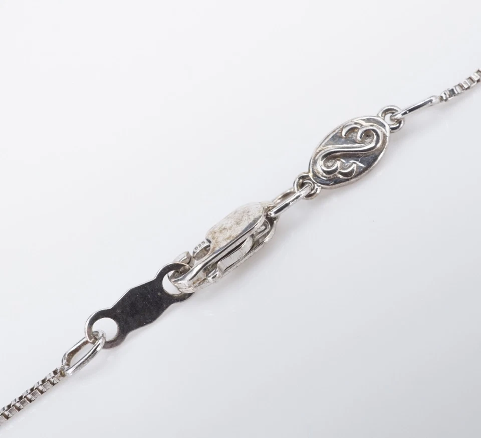 Jane Seymour Open Heart Paw Black White Diamond Necklace Sterling Silver NS2129 - Image 3 of 3