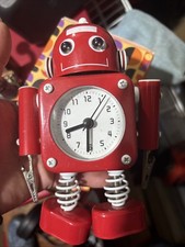 Betus Non-ticking Robot Alarm Clock Stainless...
