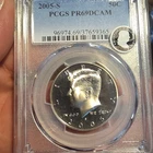 Kennedy Half Dollar 50C 2005-S PCGS PR69 DCAM Proof Silver SF Cert 37659365