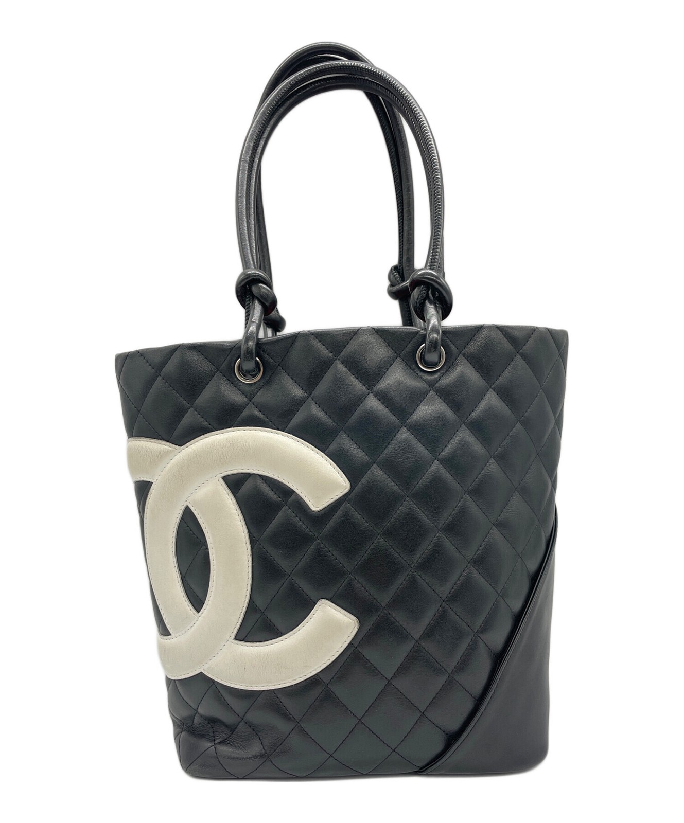 CHANEL Cambon Line Small Tote Bag in Black #937