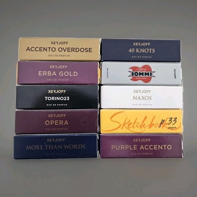 10 Verschiedene Xerjoff Parfum Proben 10x2 ml Naxos 40 Knots Torino Opera