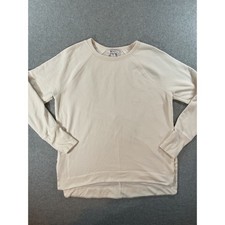 Athleta Coaster Luxe Sweatshirt Cream Off White Fleece Pullover M 856