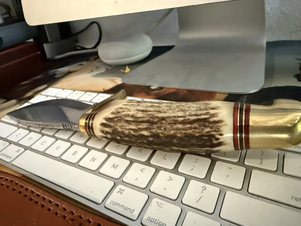 TinberWoof Vintage Leather Chit and Steg Horn Handle Cuerrno De Venado Jenuino - Image 2 of 4