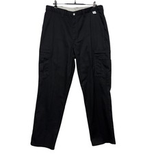 Dickies Pants Mens Measures 37x35 Tag Sz 38 Black Cargo Flex Straight Leg