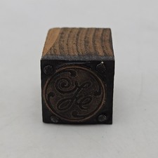 Small Vintage GE Advertising Wooden Letter Press Stamp | General Electric