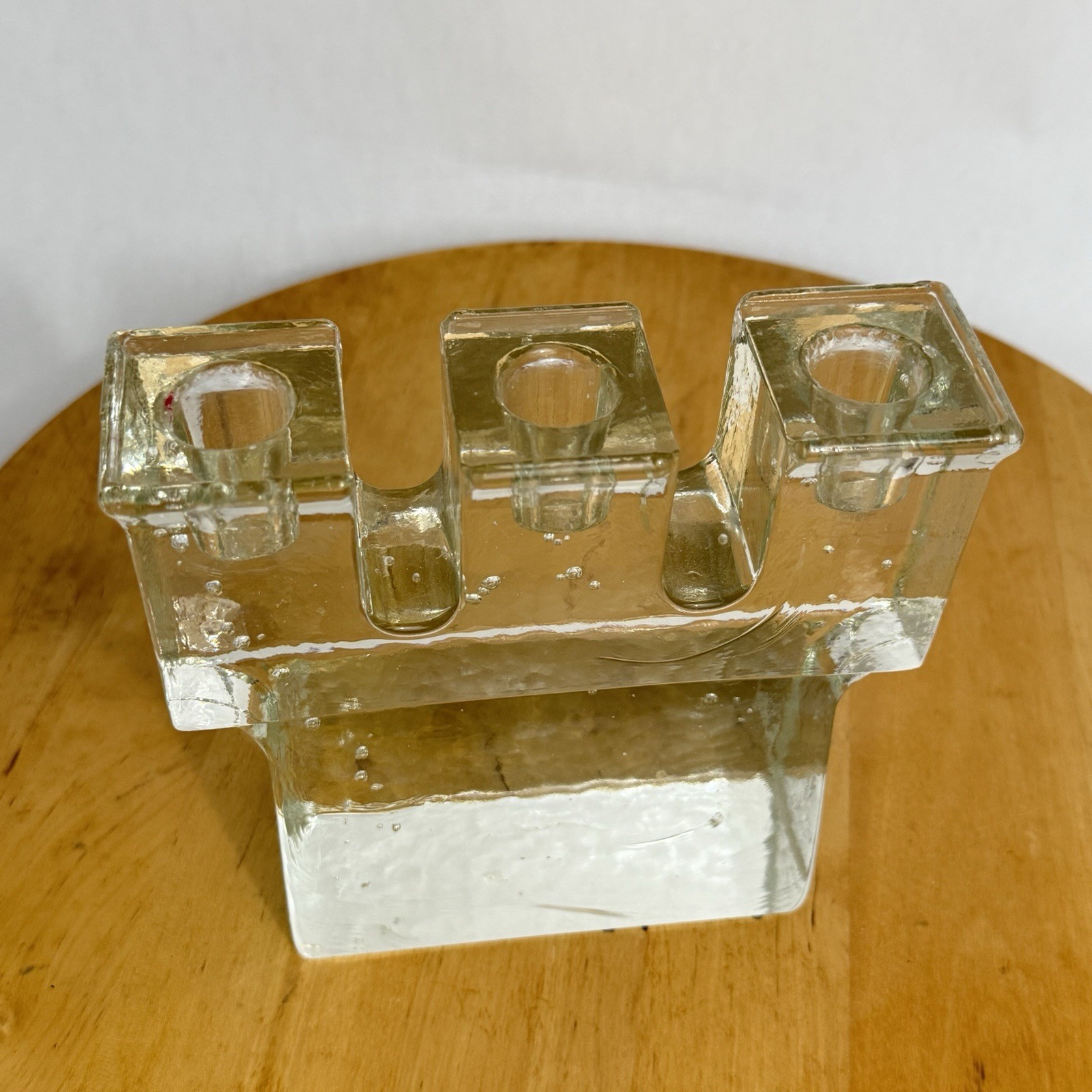 MCM Jens Quistgaard Dansk Candelabra Triple Ice Block Candlestick Holder Denmark