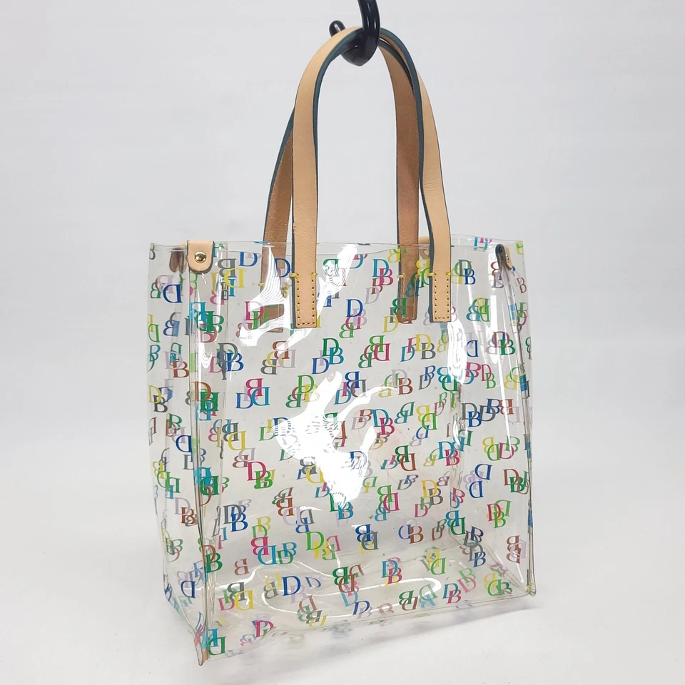 Dooney & Bourke IT Lunch Tote Bag Clear Signature Handbag Purse PVC - Image 2 of 4
