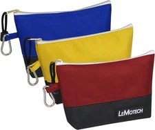 LeMotech Tool Pouches with Zipper, Water Resistant Small Tool Bags, 1680D Oxford