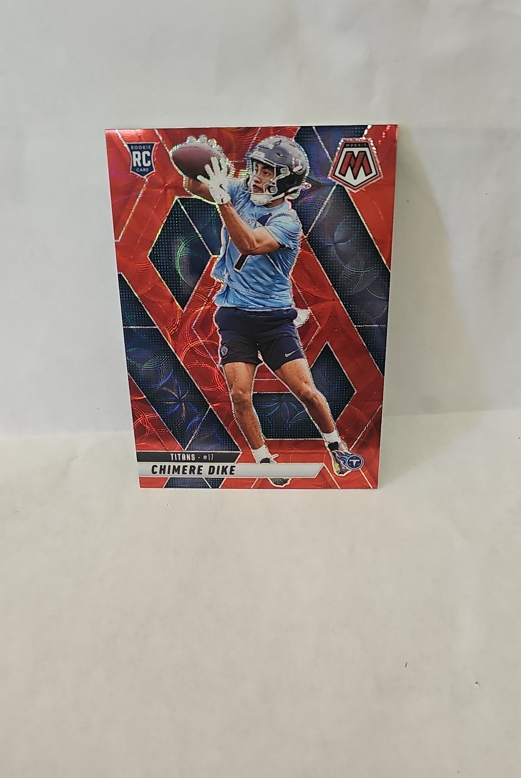 2025 Panini Mosaic - Rookies Chimere Dike #356 Red Scope Prizm (RC)