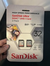 SANDISK ULTRA 32GB MICRO SD SDHC UHS-I CARD 2 PACK SEALED