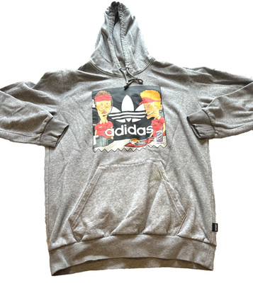 Adidas x Beavis And Butthead Graphic Hoodie Sweatshirt Men's Size