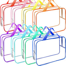 8 Packs XL Toy Storage Bags, Reusable Clear PVC Board Game Storage, Toy Storage