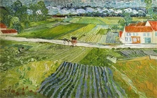 Hand-painted Oil Painting Vincent van Gogh Landscape at Auvers after Rain