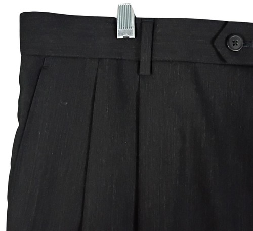 Pronto Uomo Zweiteiler einfarbig anthrazit grau Wollanzug 43 L Bundfaltenhose 38 X 31 - Bild 9 von 15