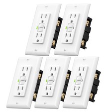 DEWENWILS 20A GFCI Outlet Receptacle with LED Indicator, Tamper Resistant 5-Pack
