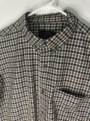 Pendleton Button Down Outdoors Hiking Large 100% Virgin Wool Long Sleeve #62