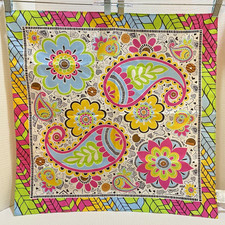 Girl Scout Bandana Scarf Neckerchief Little Brownie Bakers Cookie Floral Paisley