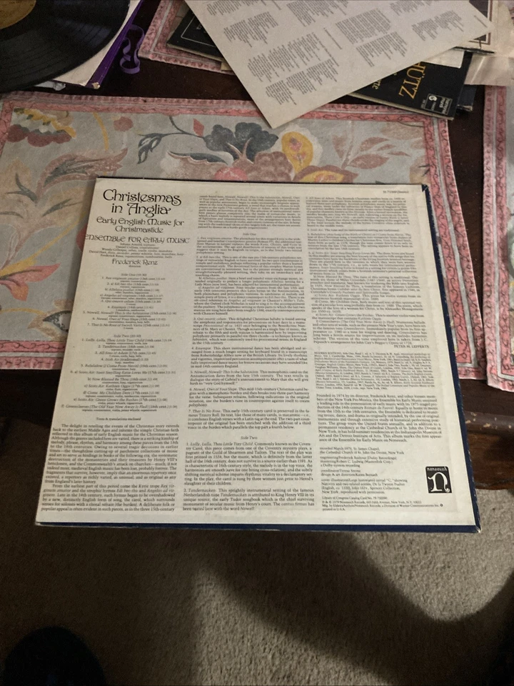 Christemas In Anglia, Early English Music, Nonesuch H-71369, 1979, EX - Image 2 of 4