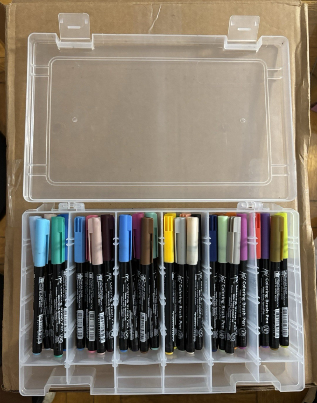 Koi Coloring Brush Pen Set 48 Color Set w/ Case