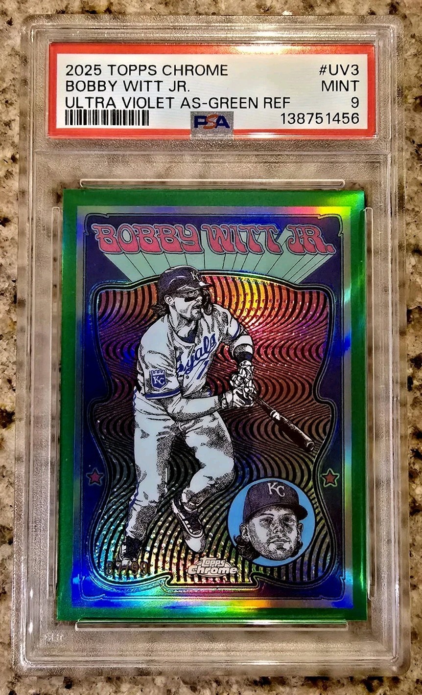 2025 Topps Chrome Bobby Witt Jr UV-3 Green Ultra Violet AllStars /99 SSP 🔥