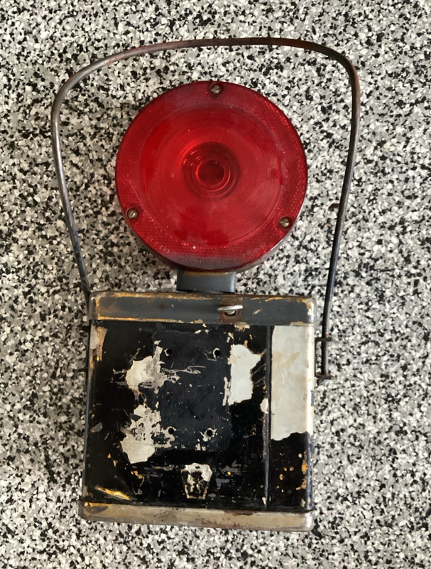 PRR Julian A McDermott Warning Lamp w/ Red & Amber Lenses Metal Housing Handle