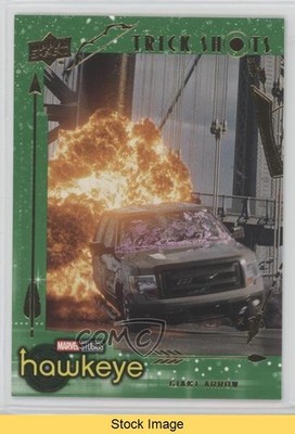 2023 Upper Deck Marvel Studios Hawkeye Trick Shots Green Giant Arrow READ 0kp6