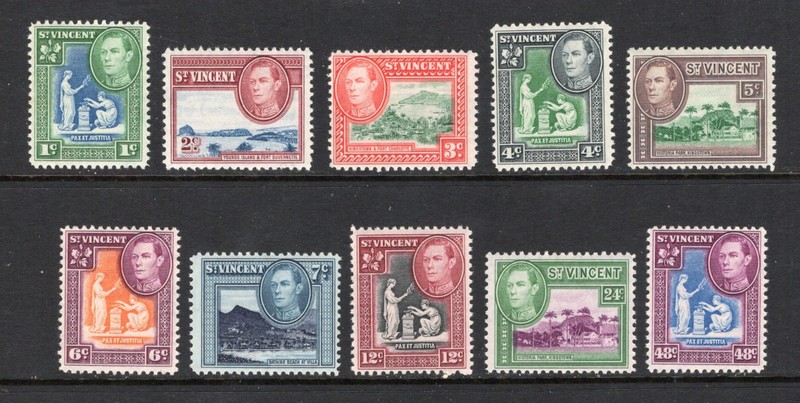 Saint Vincent - SG# 164 - 173 MNH ( 164 MH, tone)         /          Lot 0626070