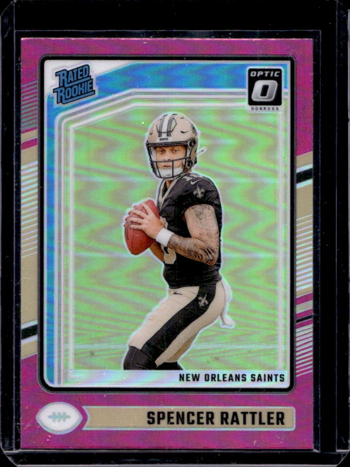 2024 Donruss Optic Spencer Rattler Pink Rated Rookie #289 Saints