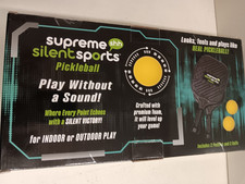 Supreme Silent Sports Pickleball Kit, 2 Durable Foam Handles and 2 Balls. New.