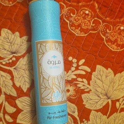 Al Wataniah Marwa Air Freshener Spray Bottle Blue Gold Floral Unisex