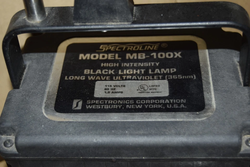 SPECTROLINE MB-100X BLACK LIGHT INDUSTRIAL LAMP **TESTED** **READ** - Image 4 of 4