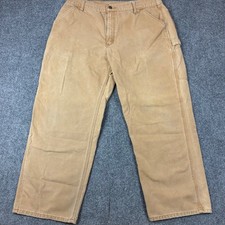 Carhartt B11 BRN Mens Brown Duck Canvas Dungaree Fit Work Pants 40x30