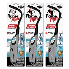 Scripto Multi Purpose Utility Aim N Flame Lighter Max Flexible, Decoflex 3-Pack