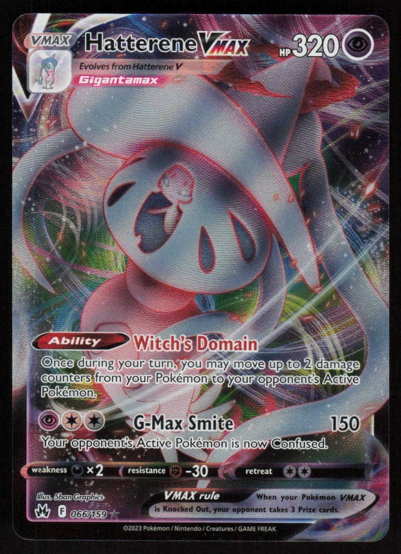 Hatterene VMAX 066/159 Crown Zenith Pokemon TCG Near Mint