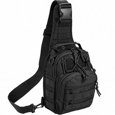 Tactical Sling Backpack MOLLE Military Crossbody Chest Bag Hiking Daily Carry