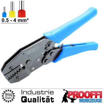 Aderendhülsen Crimp Press Zange Ratschen Automatic Für Kabel Endhülsen BGS