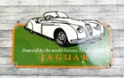 VINTAGE JAGUAR 15x9" SALES SERVICE DEALER GASOLINE STATION PORCELAIN OIL SIGN