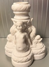 Vintage Alabaster Kerzenst&auml;nder Kerzenhalter Milchglas Hochzeit Tafelaufsatz
