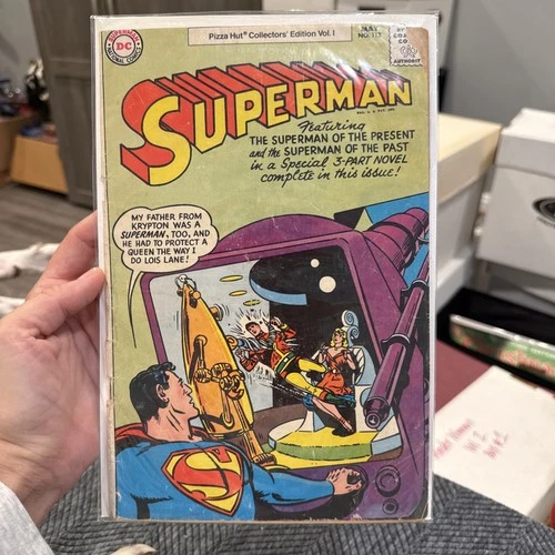 Superman #113 Vintage DC Comic May 1957 Bagged And Boarded Pizza Hut Collectors