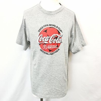 Coca Cola T-Shirt 2002 FIFA WORLD CUP KOREA JAPAN Heather Gray Gebraucht NB/NA